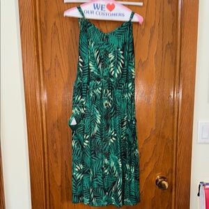 Alife Green Leaf Print Maxi Dress